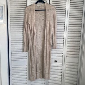 Long tan sweater, size medium, lucky brand